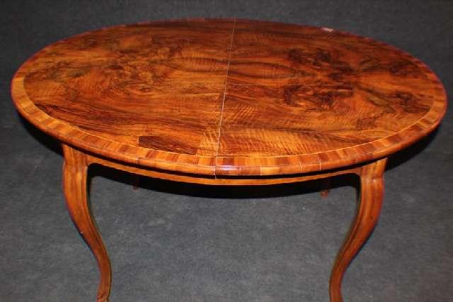 Tisch, Esstisch, Louis Philippe um 1870, ausziehbar, oval, wohnfertig #2255