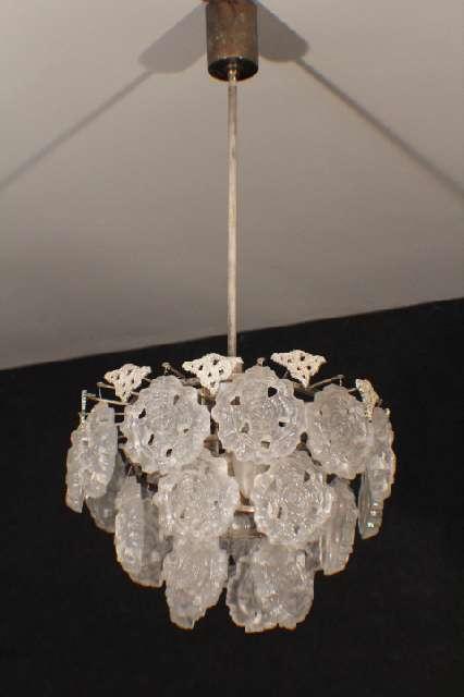 Deckenlampe, Designerlampe, Messing mit Kristalllüster #1143