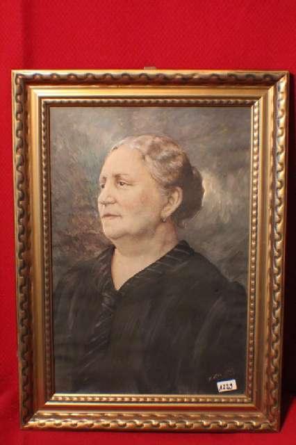 Bild, Frauenbildnis, Aquarell Porträt, signiert F. Nies um 1928 #1229