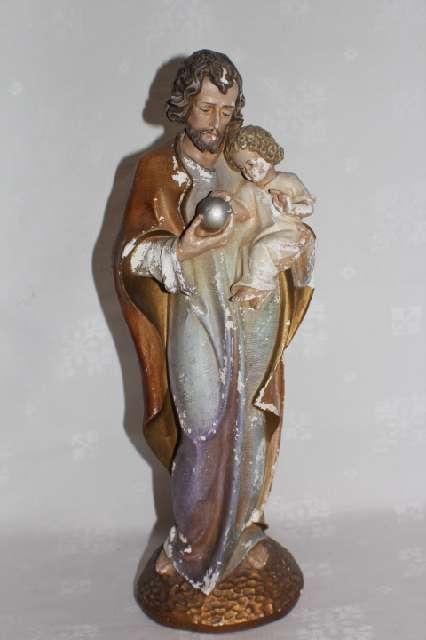 Statue Heiliger Josef, Jesus, Volkskunst, Religion, antik #1317