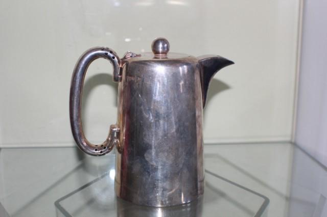 Kaffeekännchen, Milchkännchen, Sahnegießer, Antik, Metall versilbert #1369