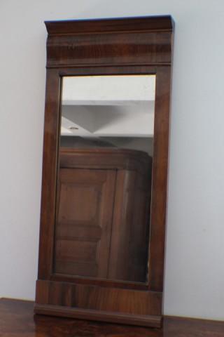 Spiegel, Wandspiegel, Biedermeier, Louis Philippe 1850, Nussbaum, wohnfertig #6026