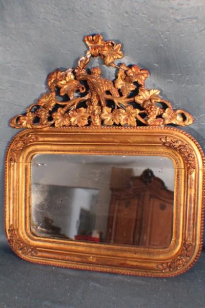 Bilderrahmen, Spiegelrahmen, Louis XIV, Barock, Stuck, Bekrönung, um 1800 #4679