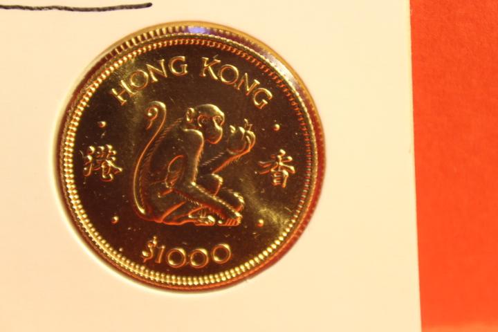 Münze 1000 Dollar Hong Kong Gold  1980   28 mm #3198 2404