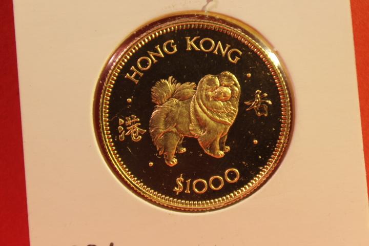 Münze 1000 Dollar Hong Kong Gold  1982   28 mm #3226  2404