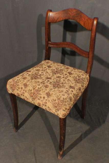 Stuhl, Biedermeier um 1860, Nußbaum, wohnfertig restauriert #2550