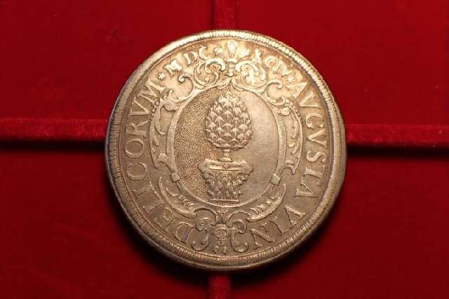 Münze 1 1/2 Thaler, Silber, 1694 Augsburg, Leopold I LEOPOLDVS D G ROM IMP S AVG #3001