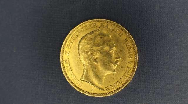 Münze 20 Mark, Preussen Gold Münze 1910, Wilhelm II #3069  2405