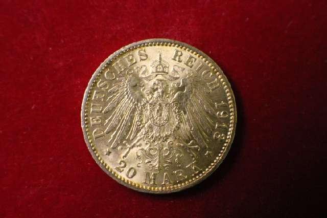 Münze 20 Mark, Gold Münze, FREIE UND HANSESTADT HAMBURG 1913 #3073  2404