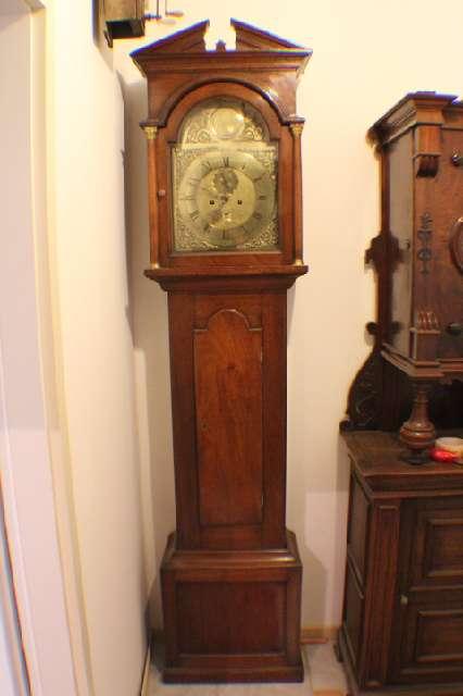 Uhr, Standuhr, Biedermeier, Empire 1820, Seilzug und 2 Gewichte, signiert Math Lyon LANAPI #4035