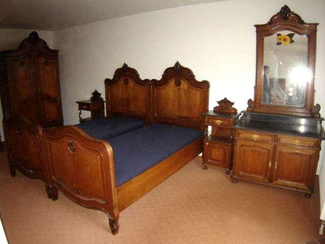 Schlafzimmer, komplett im Barockstil, ca. 1870/90, signiert #4099