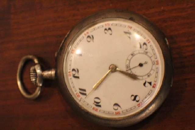 Uhr, Taschenuhr, Galonne, Gehaüse 800 Silber #4587