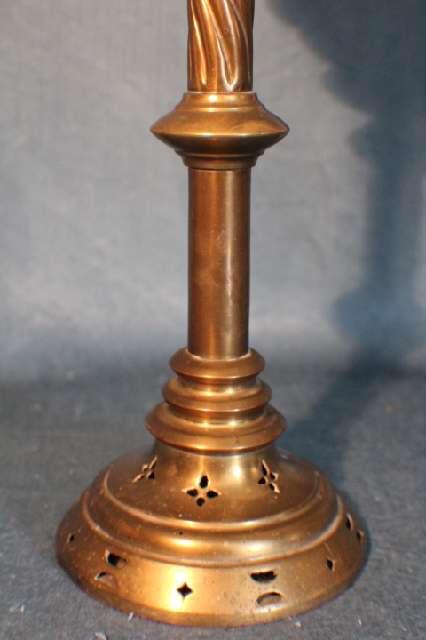 Kerzenleuchter, 20. Jh., orientalischer Einfluss, Messing, Tischdeko #4636