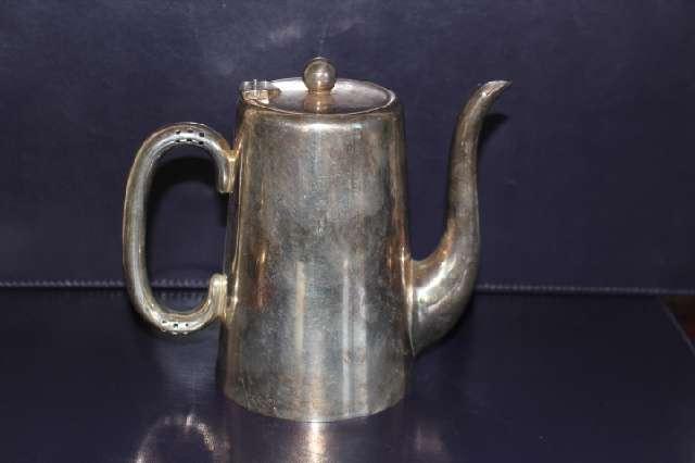 Kaffeekännchen, Milchkännchen, Sahnegießer, Antik, Metall versilbert #1371