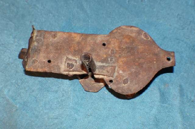 Schrankschloss mit Schlüssel, Barock, Dornmaß 85mm, 18. Jh. #4688